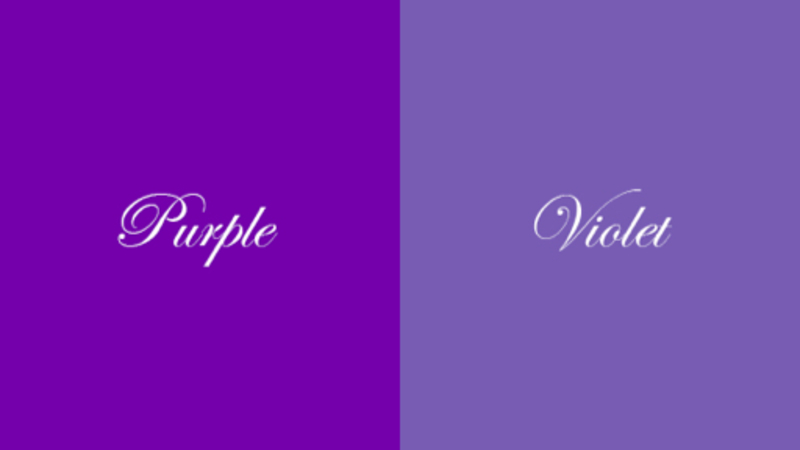 "purple" 和 "vu violet " 和有什么不一样? | hinative