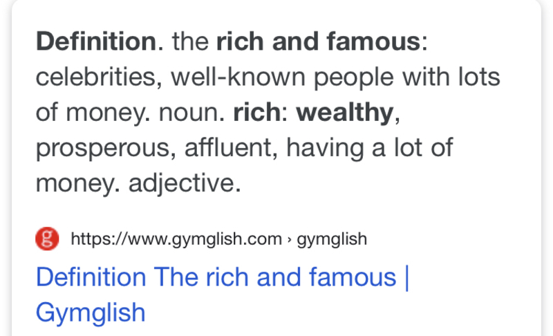 rich and famous 是什么意思?