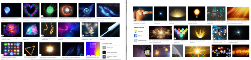 glow, glowed和light, lit 有什么区别?
