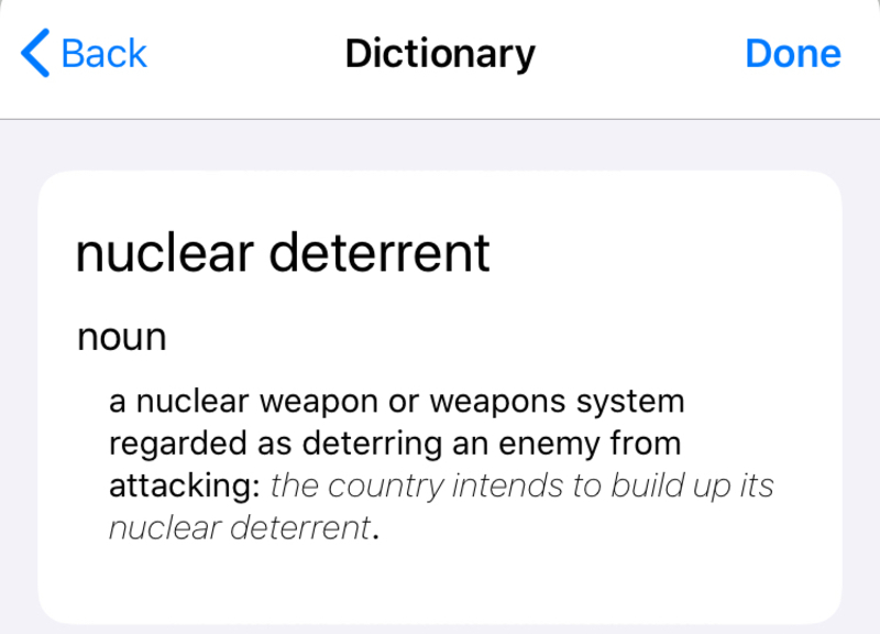 nuclear deterrent