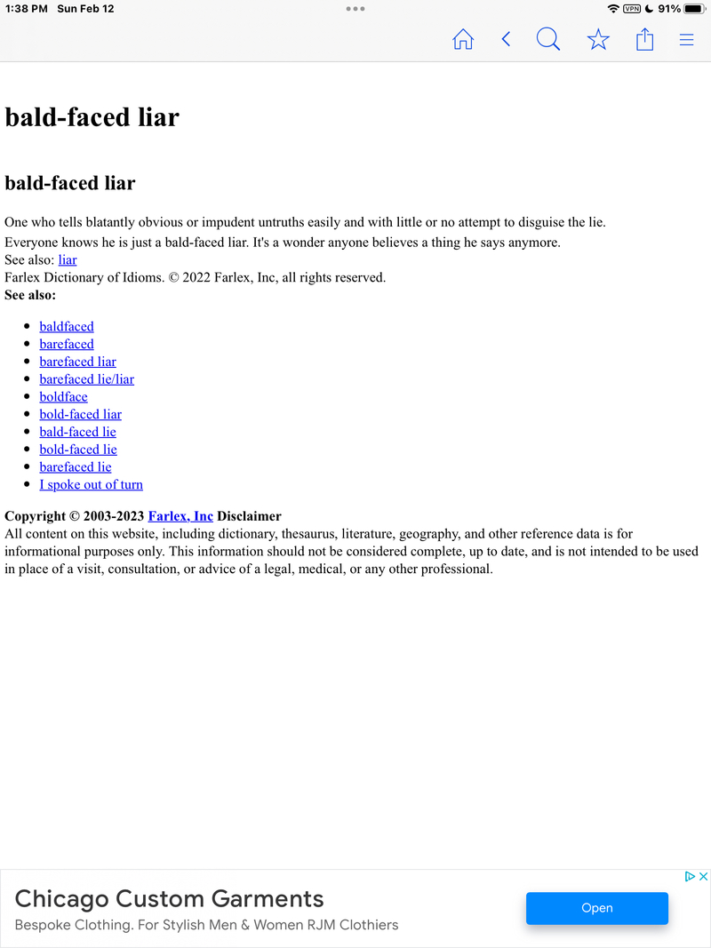 What is the meaning of "Baldfaced"? Question about English (US