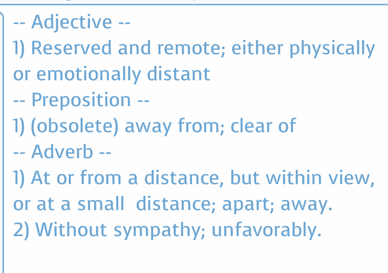 Is "aloof" a commonly used word? If so can I have some example