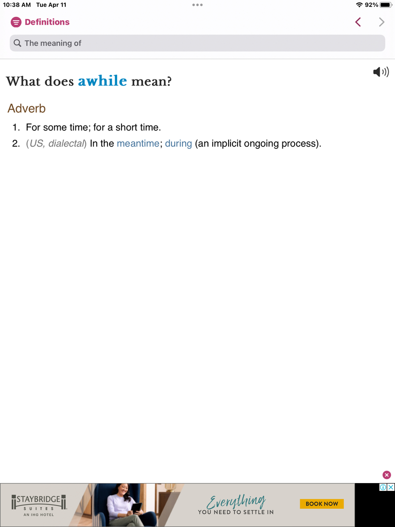 Which one is correct, it's been a while or it's been awhile? | HiNative