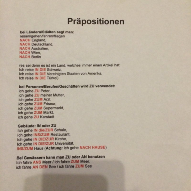 🆚What is the difference between "in" and "zu" and "zum" and "zur" and