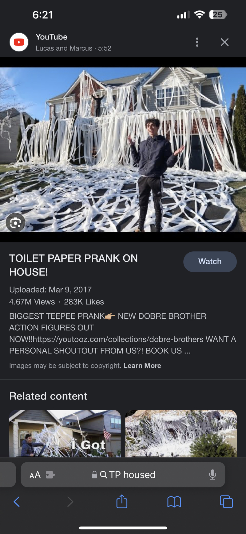 TP” (the whole sentence “I’ll just TP you like I did with the rest of