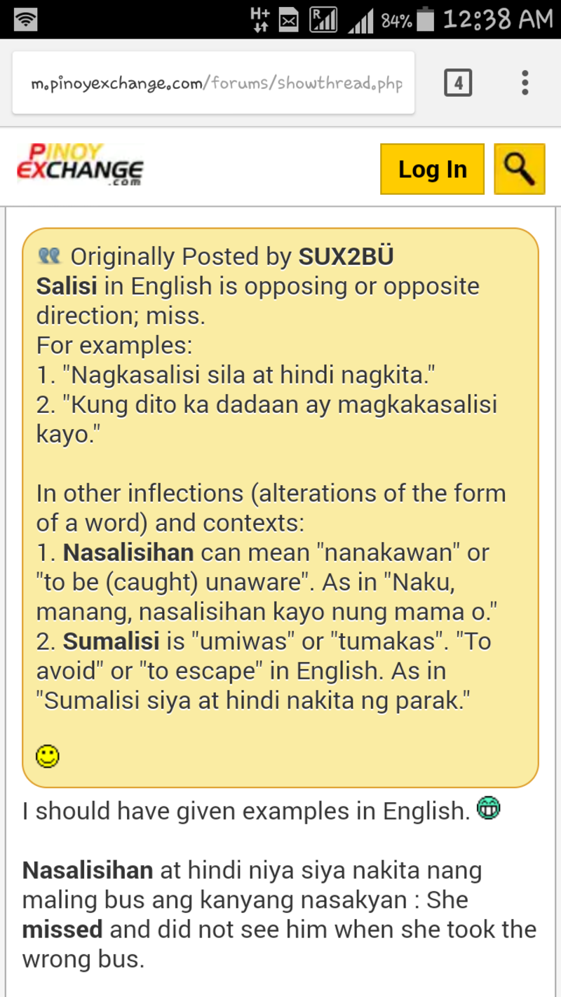 What Is The Meaning Of Na Salisihan Mean Or Salisi Question About Filipino Hinative