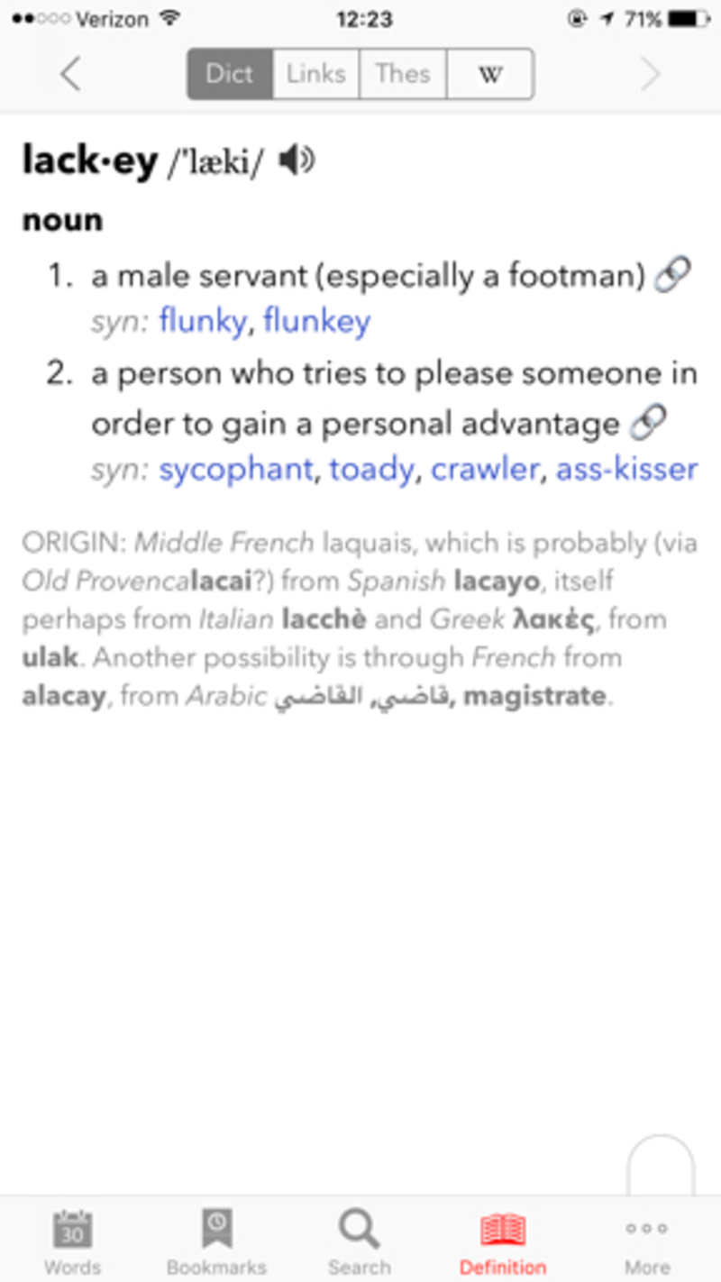 Lackey Example What is the meaning of