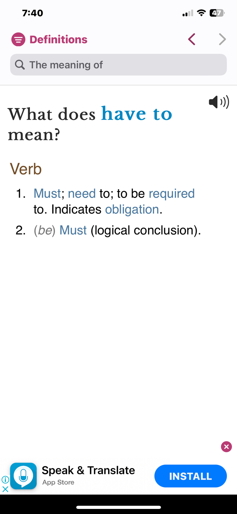 Come si dice in Inglese (Stati Uniti)? "What does “to” means To a