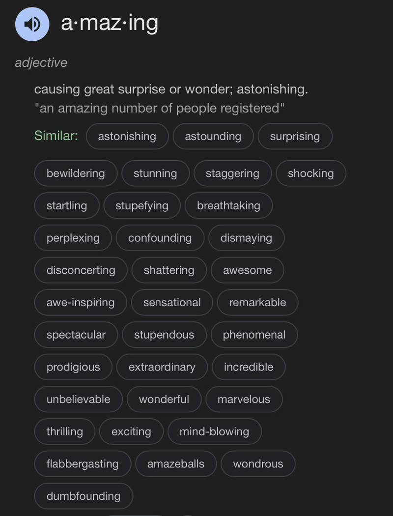 what-does-amazing-mean-and-what-s-synonym-can-we-use-pls-hinative