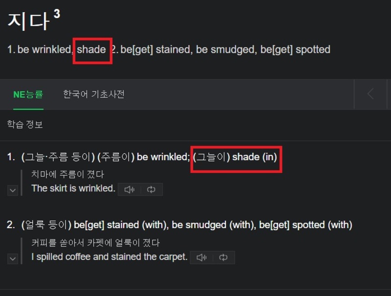 What is the meaning of 진 in this sentence? What is the correct English