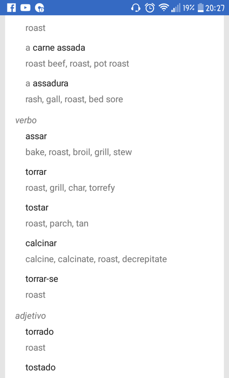 O que significa "gíria "Roast""? Pergunta sobre a Português (Portugal