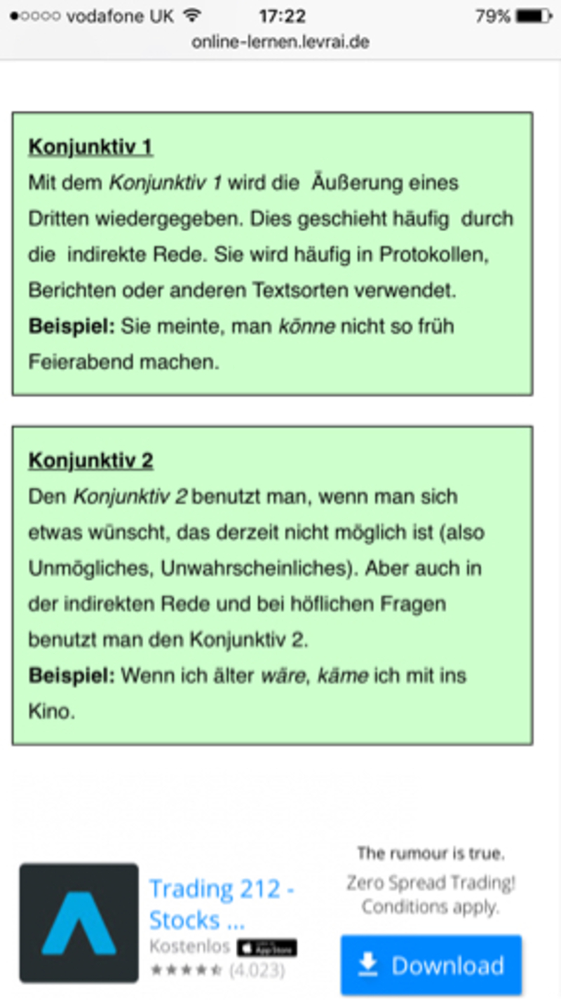 Grammar Question What Is The Difference Between Konjunktiv 1 And