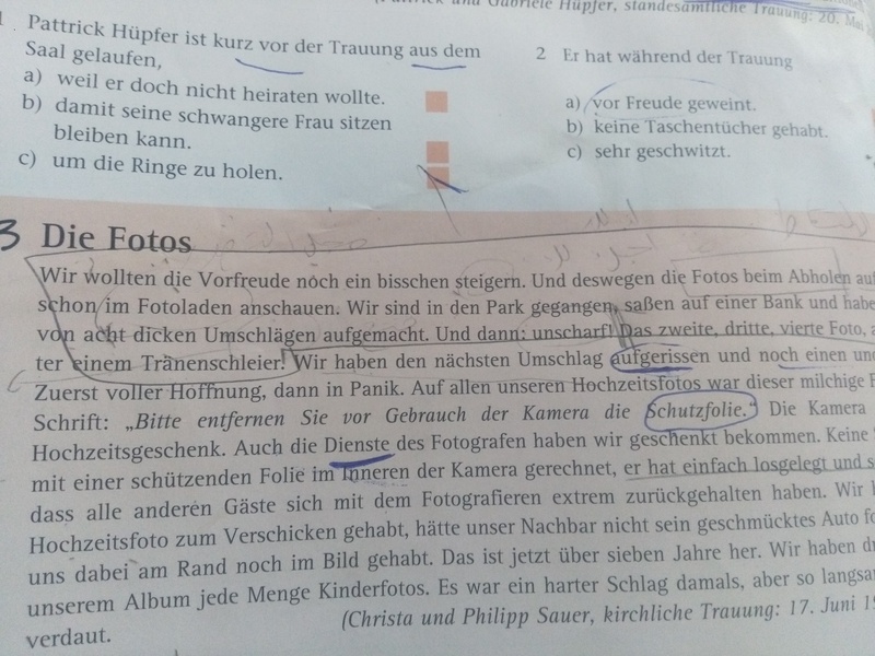 Das Zweite Und Das Dritte Fragment What is the meaning of "das zweite .dritte Foto wie hinter einem