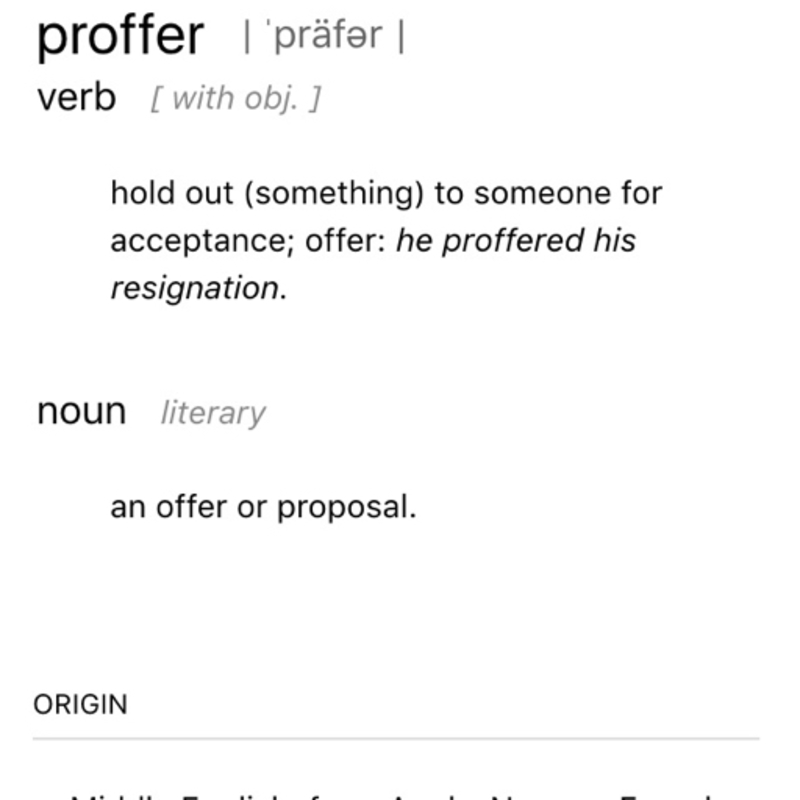 proffer session definition