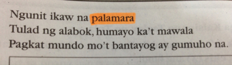 What Is The Meaning Of Palamara And Pamukadkarin Question About Filipino Hinative