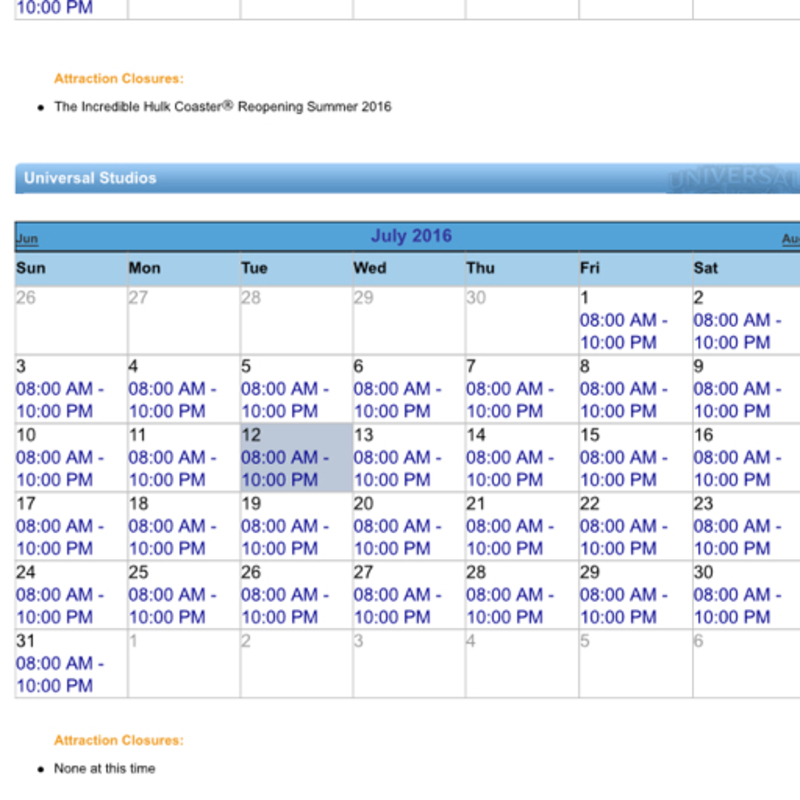 What time is universal studios open in the weekend this month. HiNative