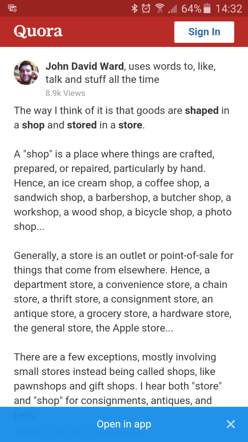  What Is The Difference Between shop And store shop Vs store 