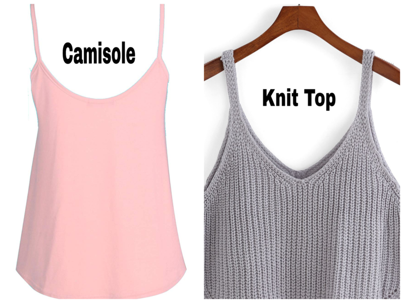 Difference Between Camisole and Spaghetti
