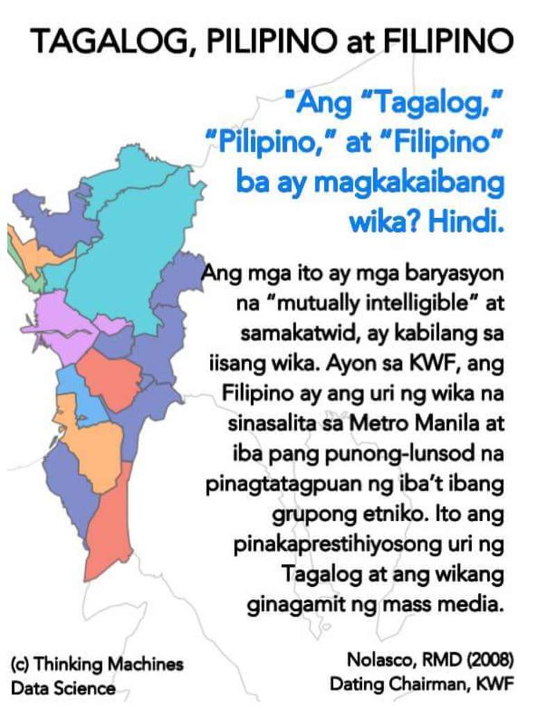 Was ist der Unterschied zwischen "Tagalog Language " und "Filipino