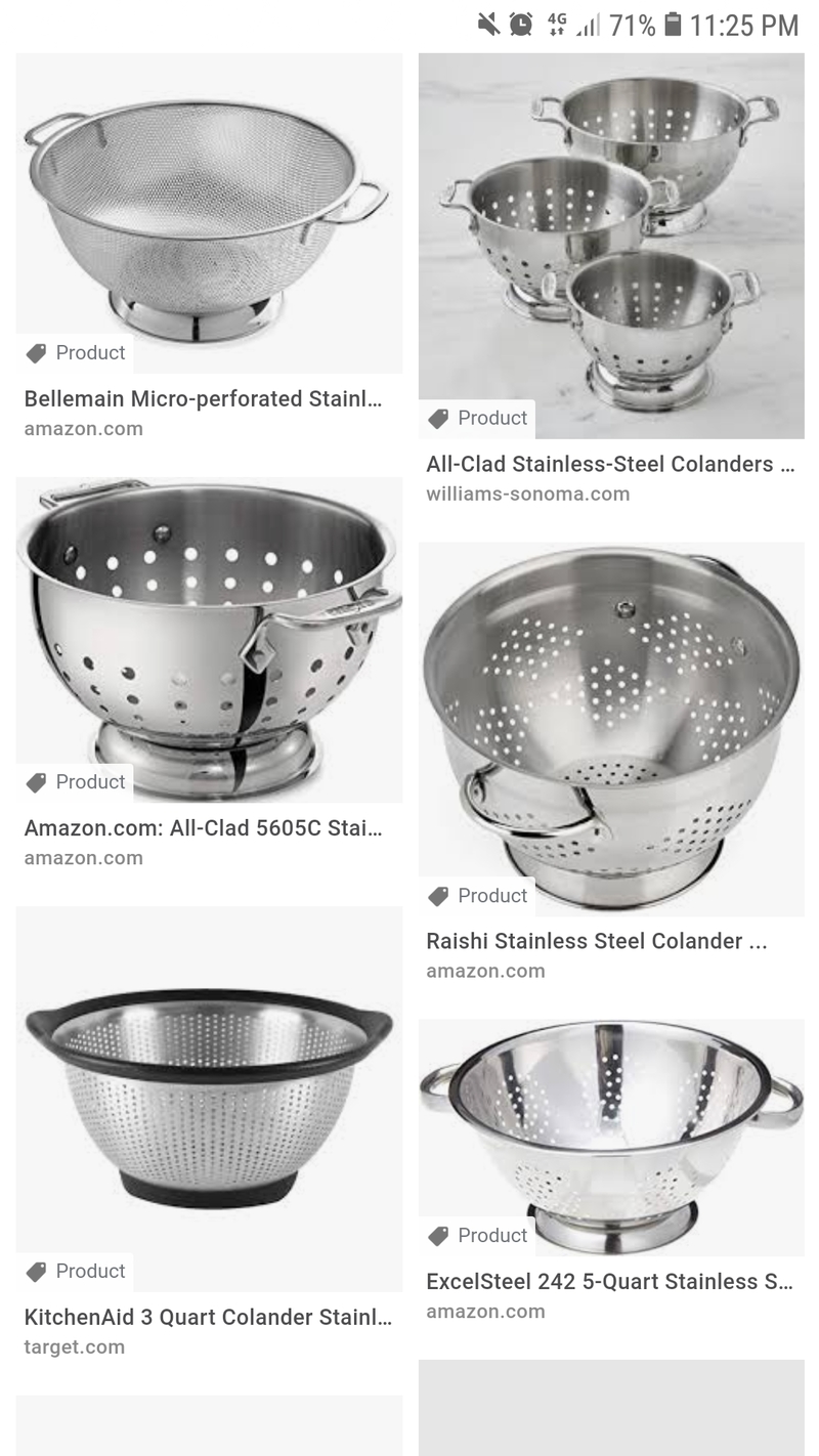 What is the meaning of clearance colander