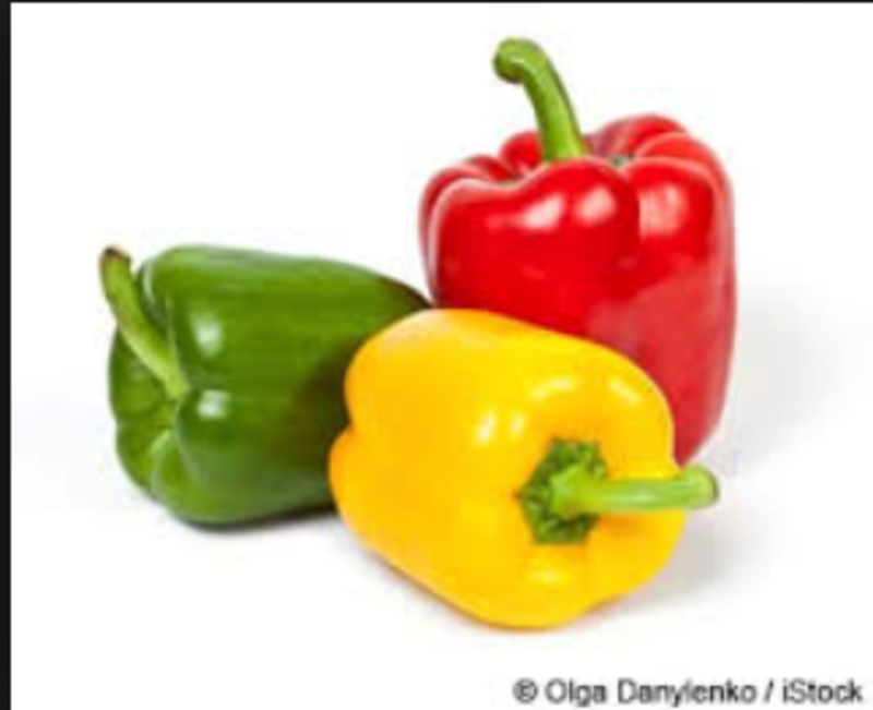 Como é que se diz isto em Inglês (EUA)? "Do “bell peppers” and “green