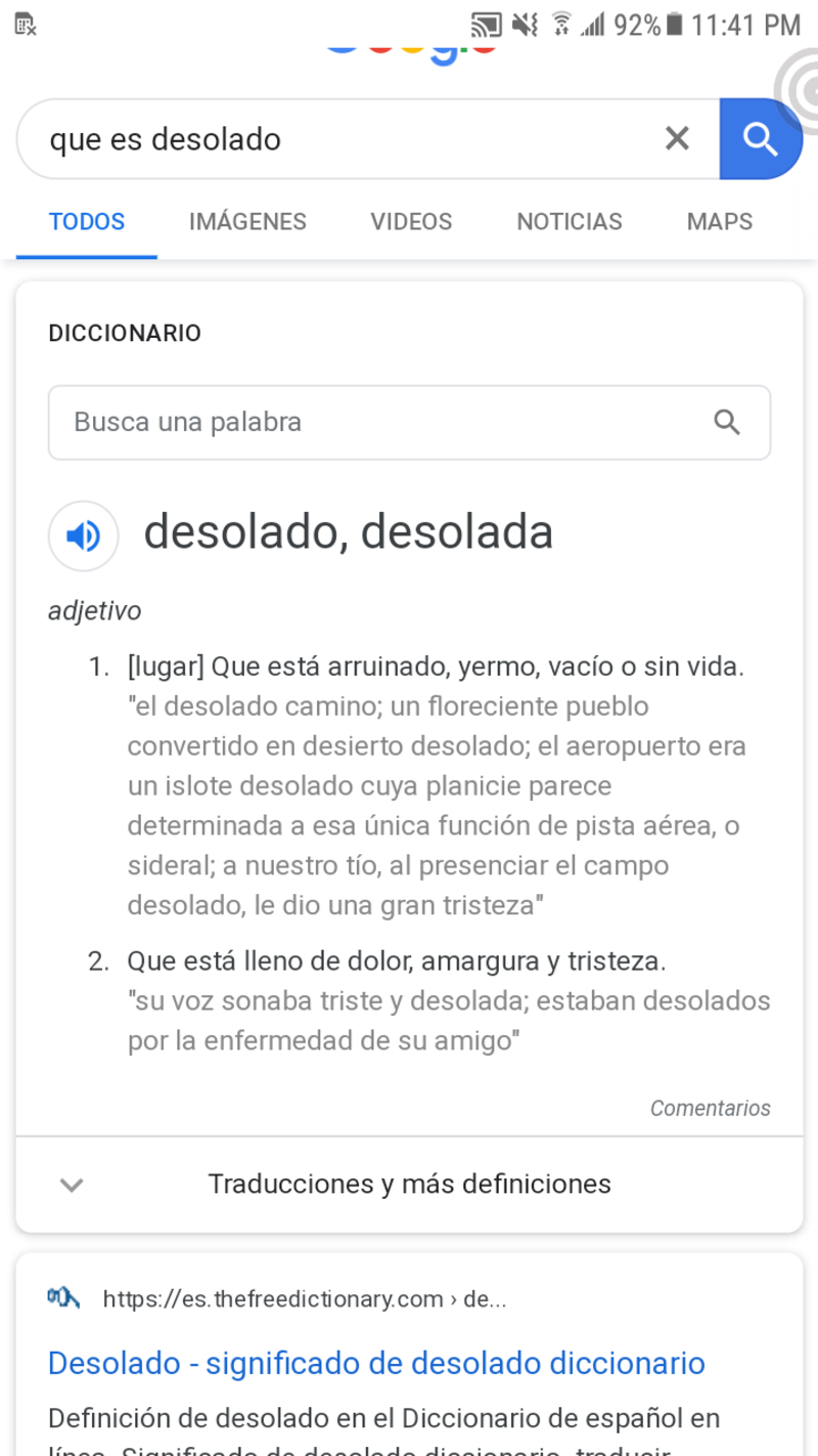 Desolado とはどういう意味ですか スペイン語 スペイン に関する質問 Hinative