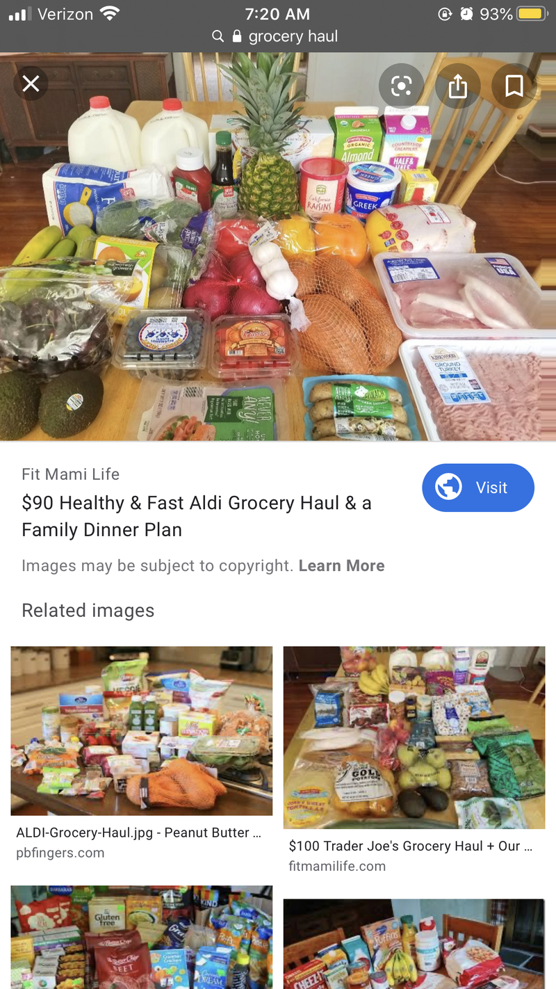 What is the meaning of "haul in buy groceries"? Question about