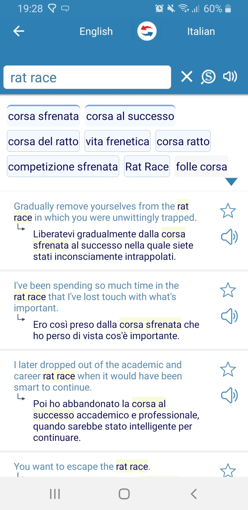 what does vita frenetica mean is it similar to the english word rat race.  do italian folk also use it like we american folks. we commonly use a rat  race to describe