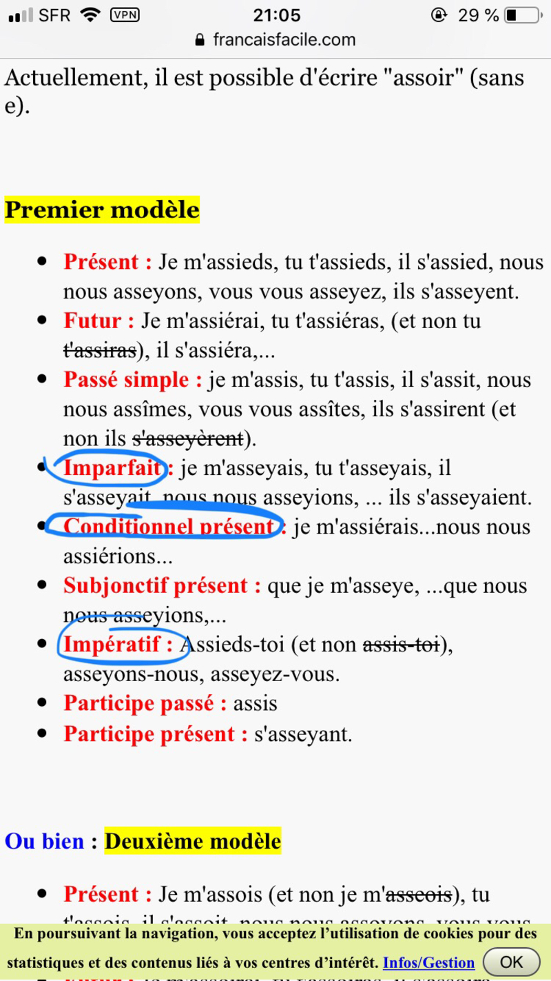 Tu T Assois Ou Tu T Assieds Is it more common to say je m'assieds or je m'assois? Based on what I read  online, s'asseoir is conjugated both ways..? | HiNative