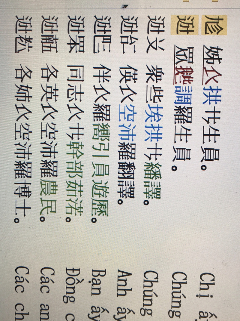 Are there many Vietnamese people want to revive the chữ Nôm? And where can  you encounter chữ Nôm nowadays in Vietnam? Do average Vietnamese people  know some Nôm characters? | HiNative, image size:800x1067