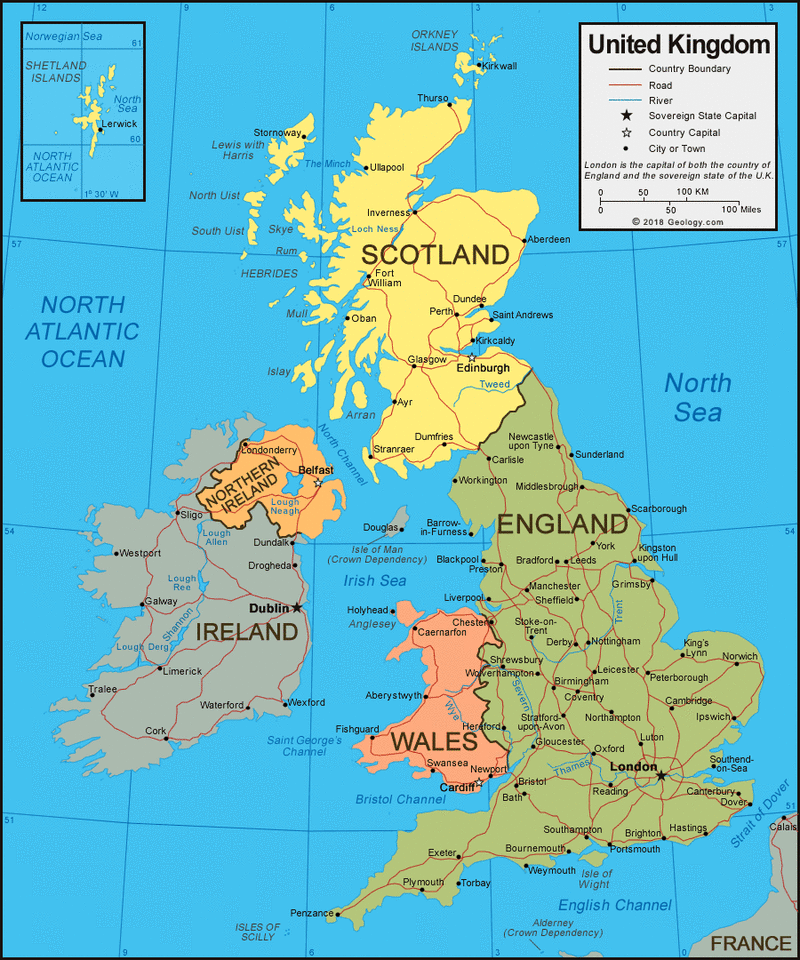 英国各郡地图图片