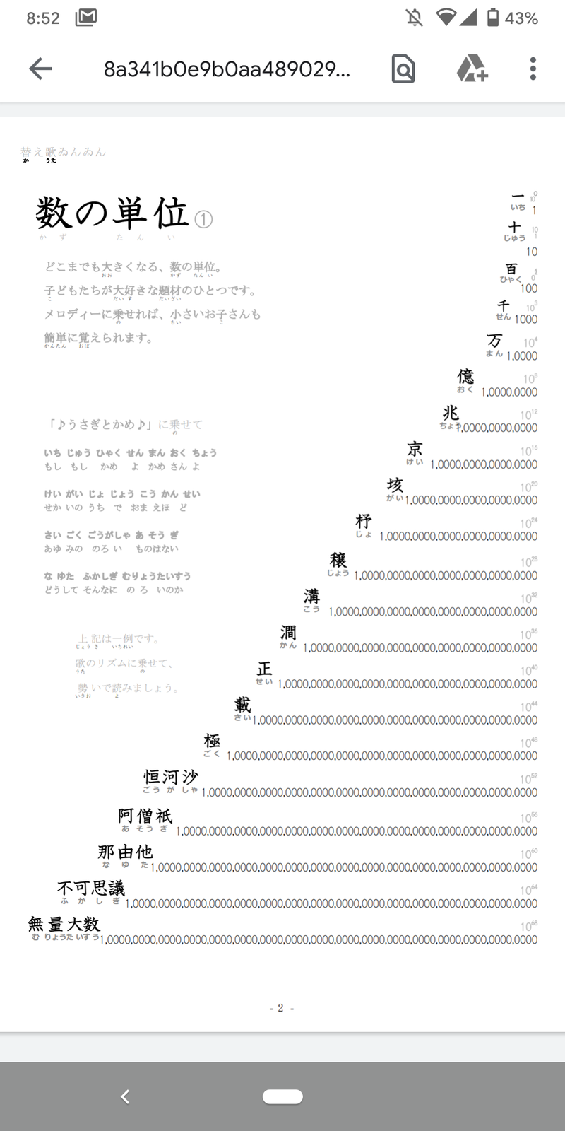 이것은 일본어로 무엇이라고 하나요 一 十 百 千 万 十万 百万 千万 億 十億 百億 千億 兆 十兆 百兆 千兆 兆の次はなんと言いますか Hinative