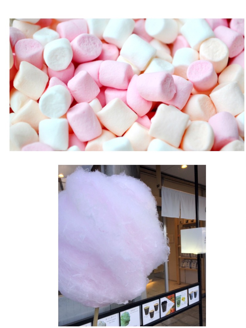 请问这两张照片的东西都叫棉花糖吗有没有叫的时候的区别