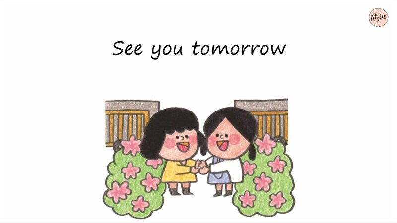 say goodbye, saying "see you later" or saying "see you tomorrow"