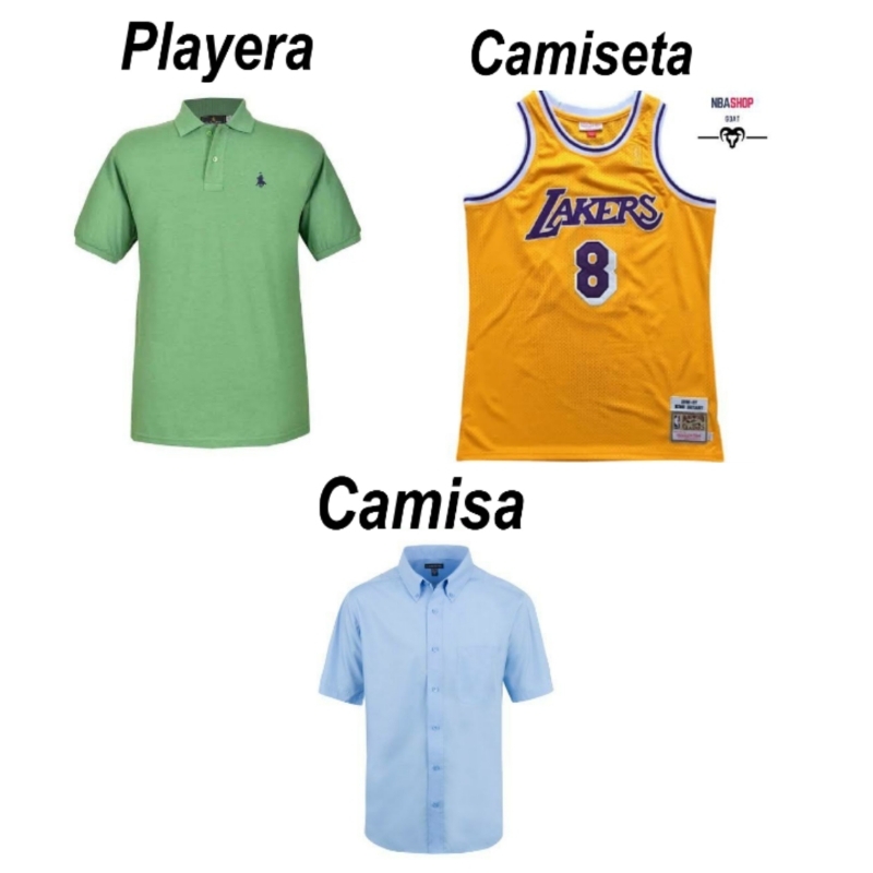 What is the difference between playera and camiseta playera vs camiseta HiNative