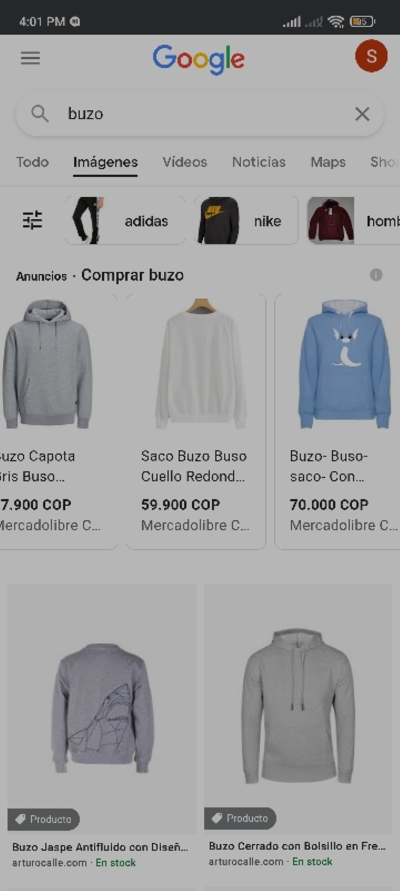 Buzo o buso discount ropa