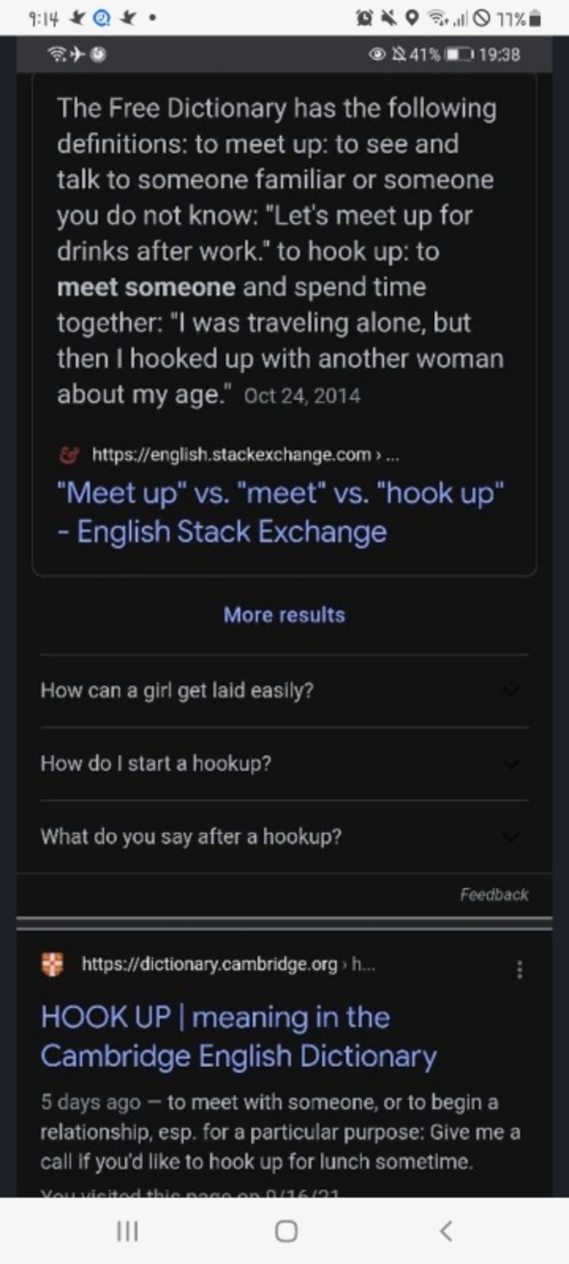 Hook up deals meaning in english