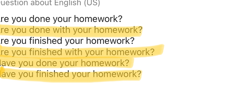 terjemahan have you finished your homework