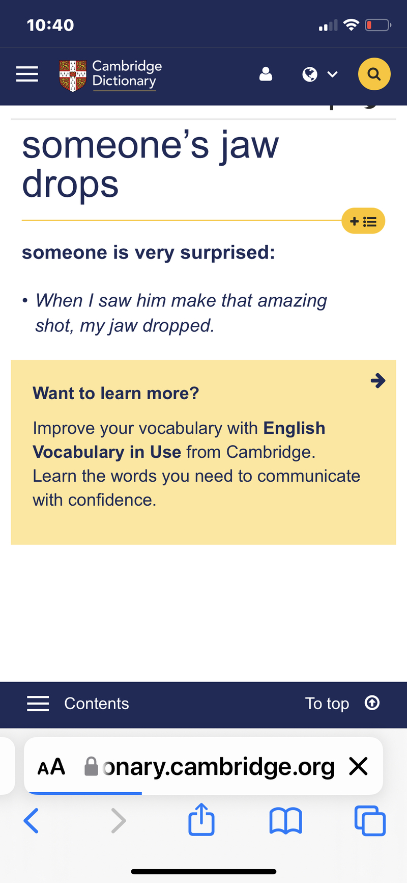 "My mouth drops open. 了解意思但不懂用法，“drops open”有这个语法吗？"用 英語 (美國) 要怎麼說