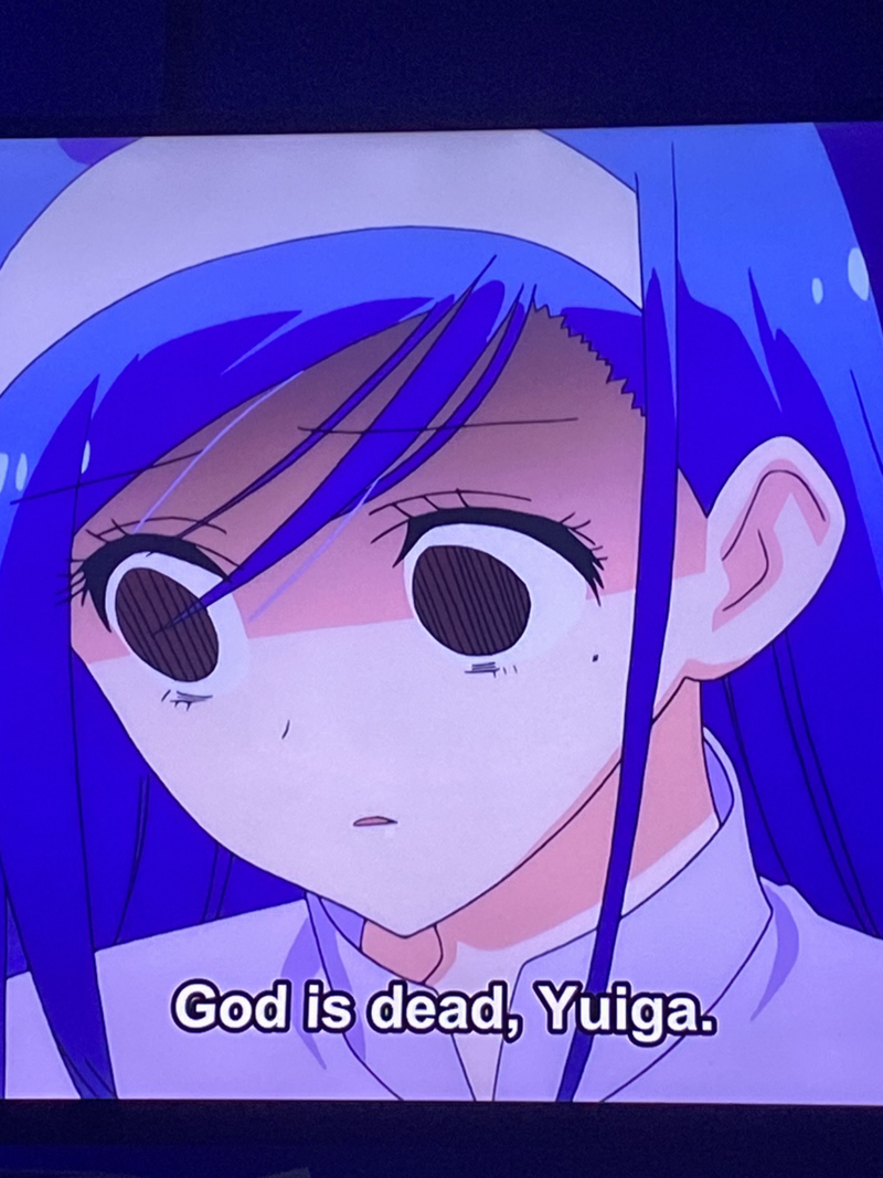 What does kami ga shinderu mean as a metaphor in anime HiNative